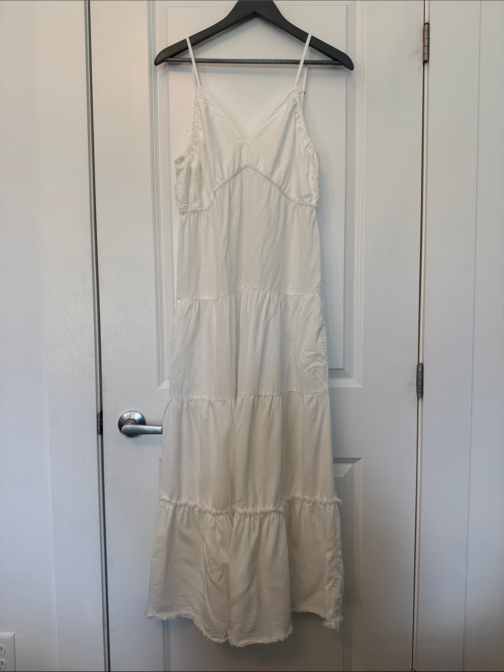 Kut from the Kloth Ivory V-Neck Maxi Dress